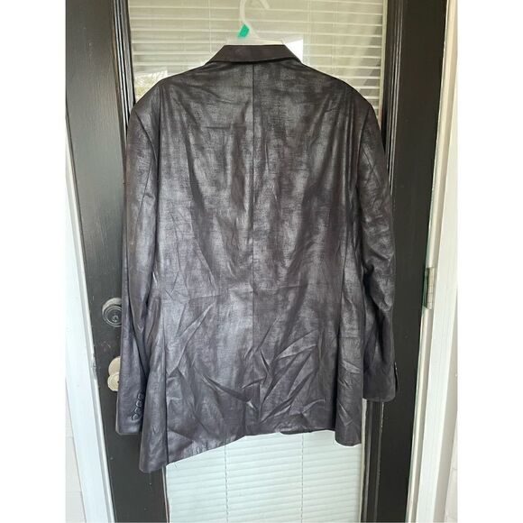 Fezza Men’s Sport Coat Black Size 44L Metallic Formal Party Wedding - Picture 8 of 11
